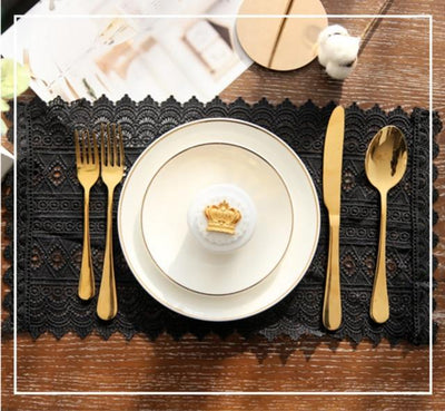 Set de Table en Macramé Noir