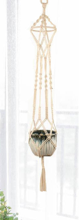 Suspension en Macramé Denise Atelier Macramé fenêtre