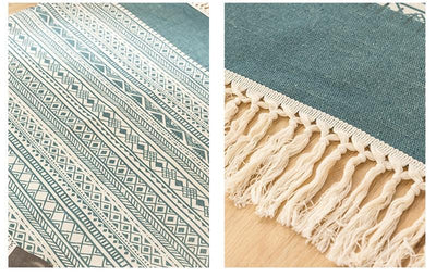 Tapis Macramé Kelly Atelier Macramé détails tressage en coton et lin