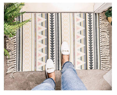 Tapis Macramé Maël Atelier Macramé avec une plante verte