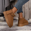 Bottines Fourrées Plateforme - Bottines Femme Fourrées courtes