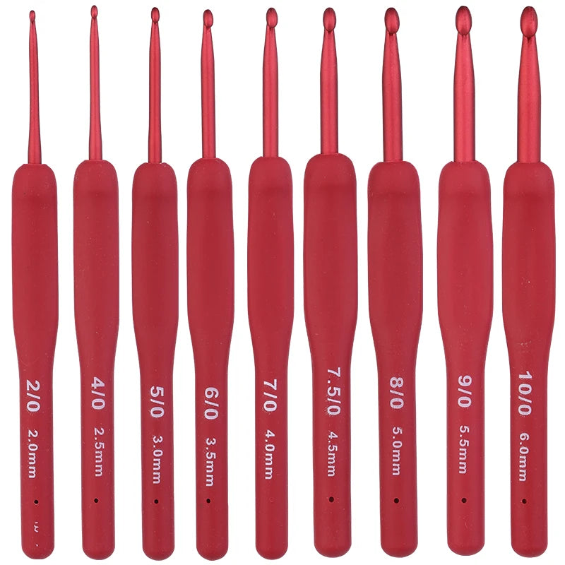 Aiguille à crochet - lot de 9 crochets de 2mm à 6mm