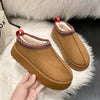 Mules fourrées plateforme - bottines fourrées plateforme - Mules compensées fourrées