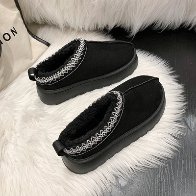 Mules fourrées plateforme - bottines fourrées plateforme - Mules compensées fourrées