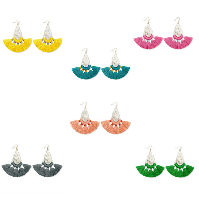 Boucle d'Oreille Micro Macramé