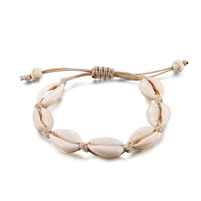 Bracelet Macramé avec Perles beige