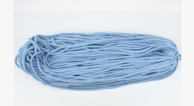 Corde en macramé Atelier Macramé en coton naturel rouleau de plusieurs mètres 5mm de diamètre  bleu clair