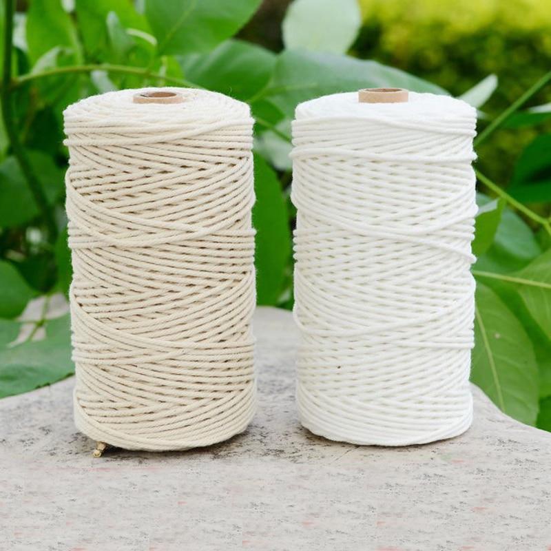 OK Eco Corde Macramé 2 Mm, Corde En Coton Naturel, Kit Macramé à Deux