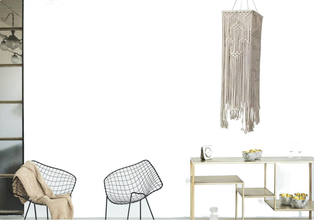 Suspension Lampe Macramé