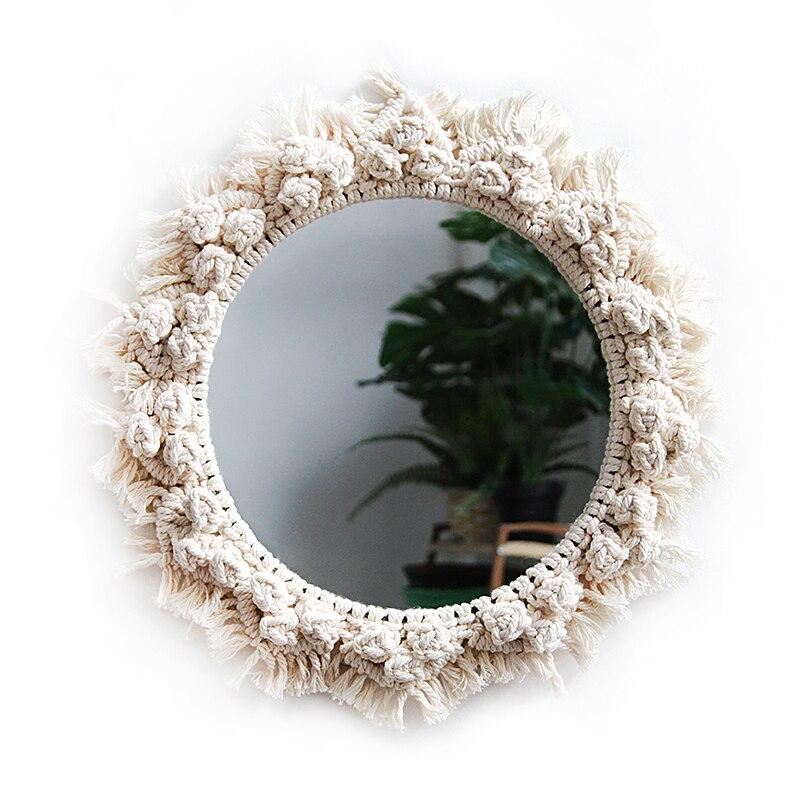 Miroir en Macramé Cloudy Atelier Macramé sur fond blanc