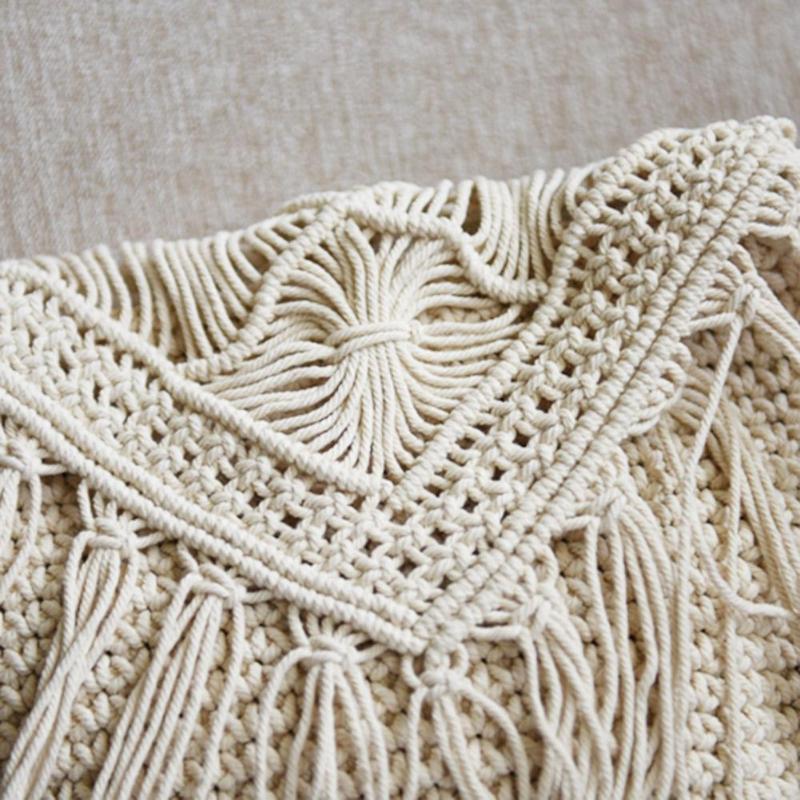 Sac Bandoulière Ethnique Vintage Macramé Fait Main - Style Boho Artisanal