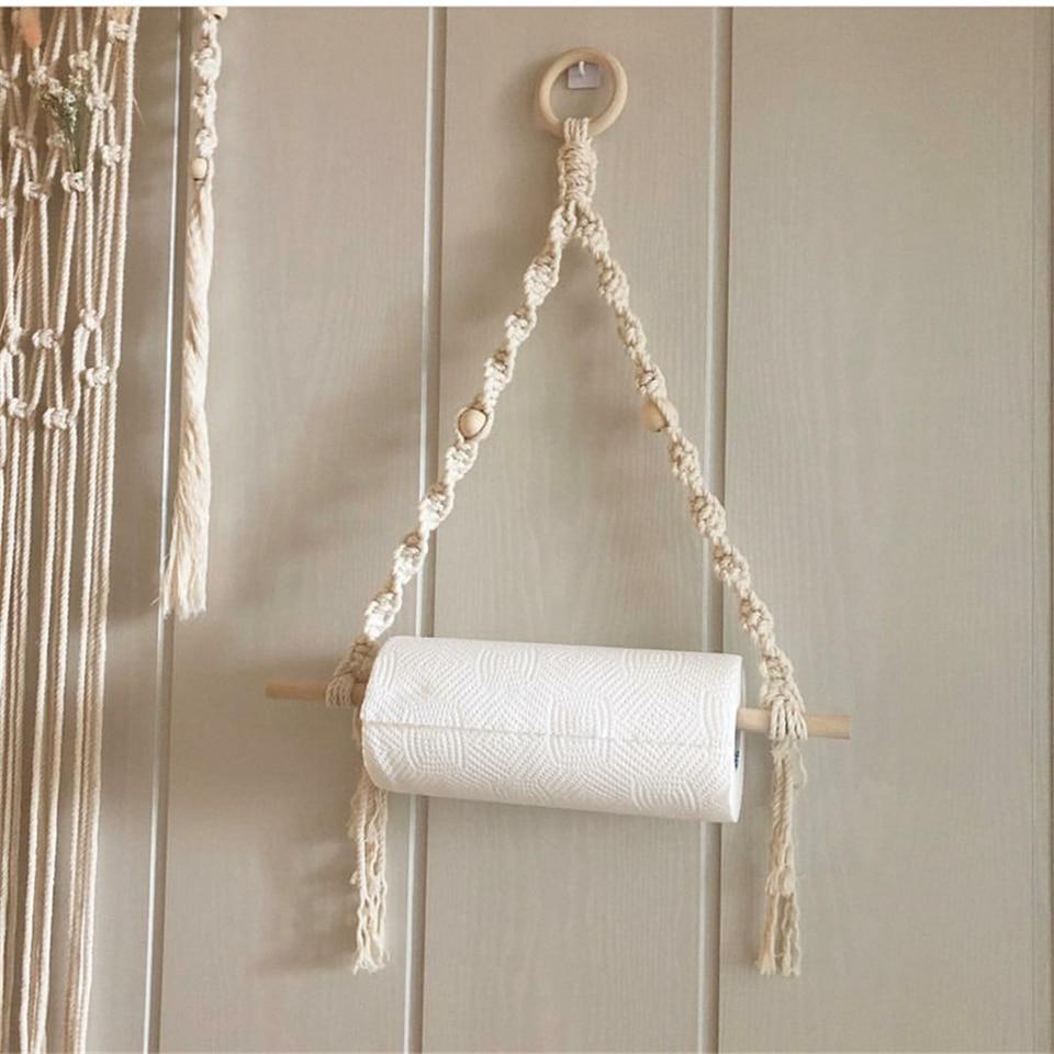 Porte Papier Toilette Macramé