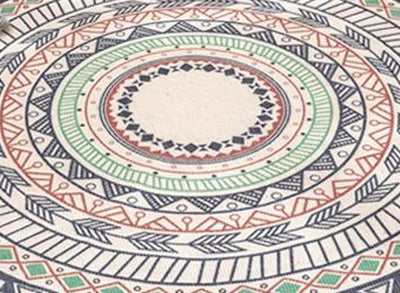 Tapis Macramé Jody Atelier Macramé détails sur le dessin du tapis